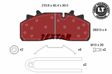 TEXTAR Brake pad for disc brake (cargo) 961221 Set
Width [mm]: 210,6, Height [mm]: 92,4, Thickness [mm]: 29,8, Wear Warning Contact: prepared for wear indicator, Supplementary Article/Supplementary Info: with accessories, WVA Number: 29313, Brake Lining Backplate Material: Steel, Brake System: Wabco PAN 19-1 1.