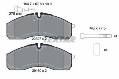 TEXTAR Bremsbelag für Scheibenbremsen (LKW)