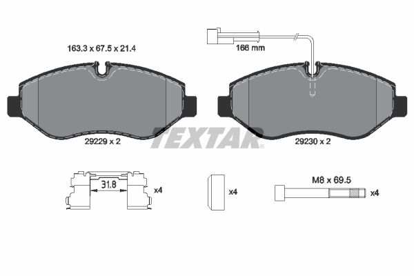 TEXTAR Bremsbelag für Scheibenbremsen (LKW) 10094278 Set
Breite [mm]: 163,3, Höhe [mm]: 66,6, Dicke/Stärke [mm]: 20,8, Verschleißwarnkontakt: mit integriertem Verschleißwarnkontakt, Anzahl der Verschleißanzeigen [pro Achse]: 2, Ergänzungsartikel/Ergänzende Info 2: mit Bremssattelschrauben, Ergänzungsartikel/Ergänzende Info: mit Zubehör, WVA-Nummer: 29229, Bremssystem: Brembo