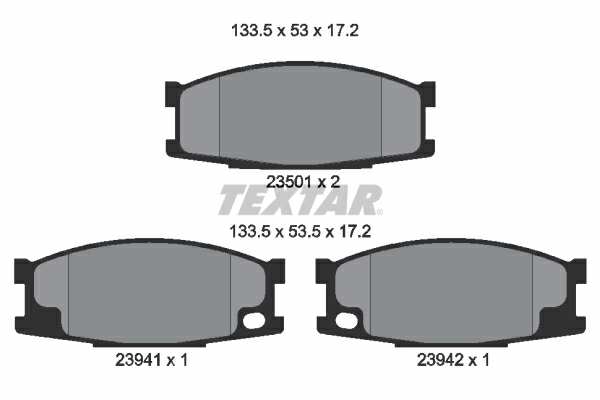 TEXTAR Bremsbelag für Scheibenbremsen (LKW) 10094170 Set
Breite [mm]: 133,3, Höhe [mm]: 53,1, Dicke/Stärke [mm]: 17,2, Verschleißwarnkontakt: nicht für Verschleißwarnanzeiger vorbereitet, WVA-Nummer: 23501, Bremssystem: Sumitomo