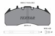 TEXTAR Bremsbelag für Scheibenbremsen (LKW) 10094269 Set
Breite [mm]: 249,6, Höhe [mm]: 110, Dicke/Stärke [mm]: 29,2, Verschleißwarnkontakt: für Verschleißwarnanzeiger vorbereitet, WVA-Nummer: 29174, Material Bremsbelag-Rückenplatte: Grauguss, Bremssystem: Meritor ELSA 225-3 2.