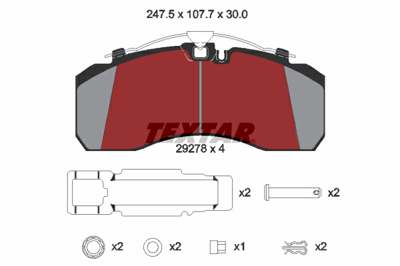 TEXTAR Bremsbelag für Scheibenbremsen (LKW)