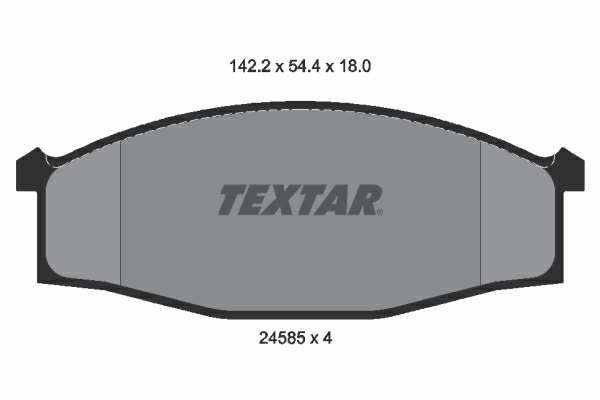 TEXTAR Bremsbelag für Scheibenbremsen (LKW) 10094194 Set
Breite [mm]: 142,2, Höhe [mm]: 54,4, Dicke/Stärke [mm]: 18, Verschleißwarnkontakt: nicht für Verschleißwarnanzeiger vorbereitet, WVA-Nummer: 24585, Bremssystem: Akebono