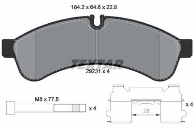 TEXTAR Bremsbelag für Scheibenbremsen (LKW)