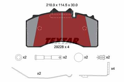 TEXTAR Brake pad for disc brake (cargo)