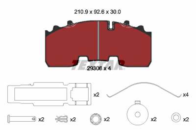 TEXTAR Brake pad for disc brake (cargo)