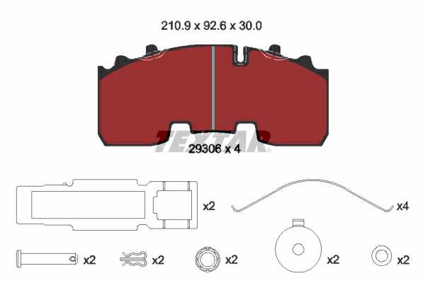 TEXTAR Bremsbelag für Scheibenbremsen (LKW) 10854519 Set
Breite [mm]: 210,9, Höhe [mm]: 92,6, Dicke/Stärke [mm]: 30, Verschleißwarnkontakt: für Verschleißwarnanzeiger vorbereitet, Ergänzungsartikel/Ergänzende Info: mit Zubehör, WVA-Nummer: 29306, Material Bremsbelag-Rückenplatte: Grauguss, Bremssystem: Knorr SB/SN6 1.