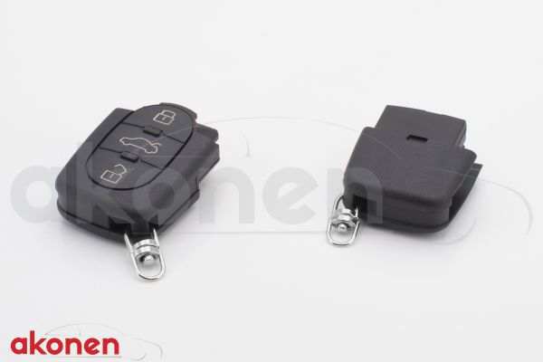 AKONEN Key shells 10208817 Audi, without a key, 3 buttons: Open/Close button - LOOKING BOOK OPENING, Electronics and batteries! Without logo/brand!
Required appliance battery: CR 1616, Supplementary Article/Info 2: without electronics, Version: 004AD018, Number of control buttons: 3, Car key function: with locking button, with unlocking button, with luggage compartment unlocking button