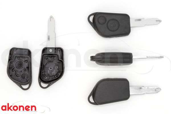 AKONEN Key shells 10208961 Peugeot with a key stem, 2 button: Open/closing button, no electronics and elements! Without logo/brand!
Required appliance battery: CR 1620, Supplementary Article/Info 2: without electronics, Version: 004PG002, Number of control buttons: 2, Car key function: with locking button, with unlocking button, Key Blank Profile ID: NE73