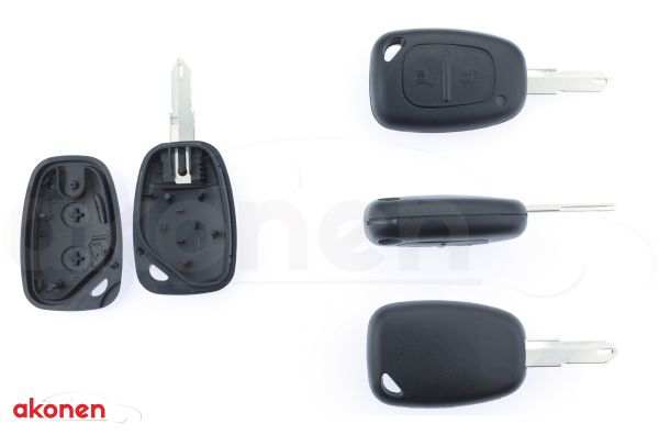 AKONEN Key shells 10208989 Renault, key stem, 2 button: Opening/closing button, no electronics and element! Without logo/brand!
Required appliance battery: CR 1220, Supplementary Article/Info 2: without electronics, Number of control buttons: 2, Car key function: with locking button, with unlocking button, Key Blank Profile ID: NE73