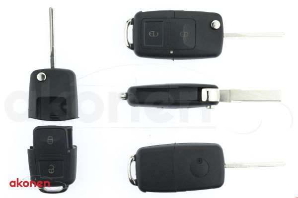 AKONEN Autoschlüssel mit Fernbedienung 11009132 Volkswagen, mit Schlüsselstamm, 2+1 -Taste, Öffnen/Schließfunktion, Startöffnung ohne Funktion, 434 MHz, Modell: 1 JO 959 753 Ag
Anzahl der Bedienknöpfe: 2, Autoschlüsselfunktion: mit Verriegelungstaste, mit Entriegelungstaste, Frequenzbereich [MHz]: 434, Transponder-Chip-ID: ID48