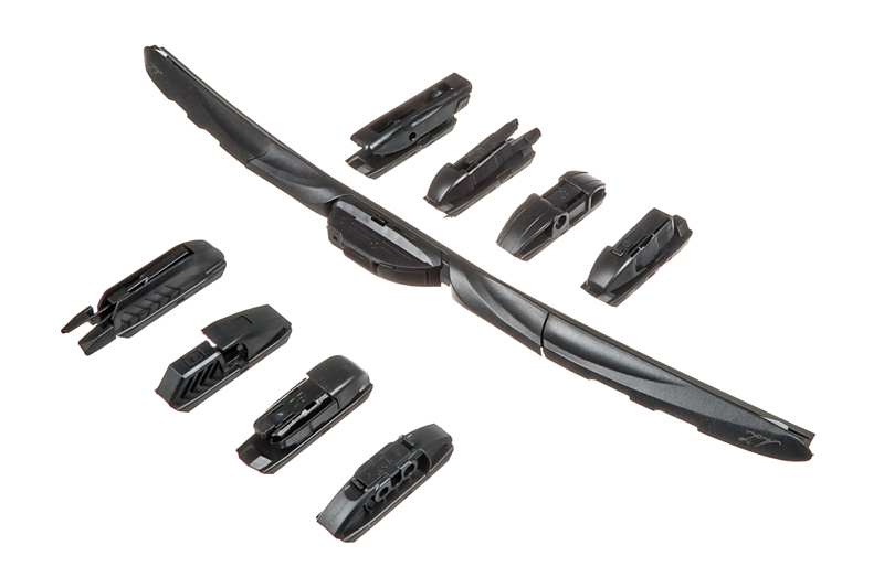 A.Z. MEISTERTEILE Wiper blades 10995292 475 mm. with 9 adapters. Hybrid windshield wiper
Fitting Position: Front, Length [mm]: 475, Wiper blade type: Flat wiper blade, Adapter enclosed: Adapter 1)2)3)4)5)7), Length [in]: 19, Left-/right-hand drive vehicles: for left-hand/right-hand drive vehicles, Assy./disassy. by qualified personnel required!: