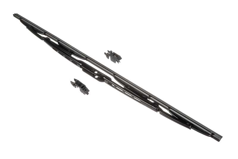 A.Z. MEISTERTEILE Wiper blades 10985360 550 mm. with 2 adapters. conventional metal. graphite coated
Length 1 [mm]: 550, Wiper blade type: Bracket wiper blade without spoiler