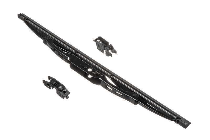 A.Z. MEISTERTEILE Wiper blades 10985352 330 mm. with 2 adapters. conventional metal. graphite coated
Length [mm]: 330, Length [in]: 13