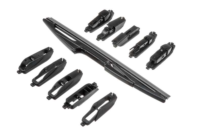 A.Z. MEISTERTEILE Wiper blades 10985376 300 mm. with 4 adapters. rear / plastic. graphite coated
Length [mm]: 300, Length [in]: 12, Material: Plastic, Packing Type: Blister Pack