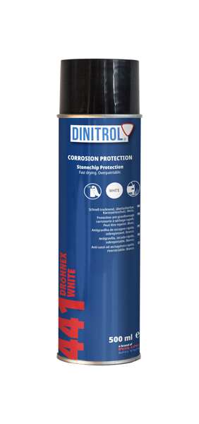 DINITROL Anti-Steinwerfen-Spray 11210474 Dinitrol 441 DröHNEX 500 ml Weiß, Dinitrol 441 Sprühharz/Kunststoff -Basis, schnell trocken -drückende Beschichtung. Hochabriebfestes und resistentes Korrosionsschutzgeräuschabsorption, der Schutz vor starken mechanischen Effekten unter extremen Bedingungen bietet. Nach dem Trocknen ist es resistent gegen kohlenwasserstoffhaltige Kaltreiniger, saure und alkalische Reinigungsmittel, die Tenside enthalten, sowie Salzwasser und Salz.
Kann aus Gründen der Qualitätssicherung nicht zurückgenommen wer