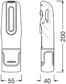 OSRAM Inspection lamp 11210450 LED Inspection Lamp, Mini250, 3.7V, 7.4W, white, 6000k, 250lm, 1pcs/box,
Lamp Type: LED, Voltage [V]: 3,7, Rated Power [W]: 7,4, Luminous Flux [lm]: 250, Colour Temperature [K]: 6000, Total height [mm]: 41, Total width [mm]: 56, Total Length [mm]: 200, Battery: Li-Ion Rechargeable Battery 3.