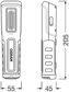 OSRAM Montagelampe 11210453 LED -Inspektionslampe, Fast Lad Pro500, 3,7 V, 9,25W, Weiß, 5700K, 500 lm, 1pcs/Box,
Lampenart: LED, Spannung [V]: 3,7, Nennleistung [W]: 9,25, Lichtstrom [lm]: 500, Farbtemperatur [K]: 5700, Gesamthöhe [mm]: 45, Gesamtbreite [mm]: 55, Gesamtlänge [mm]: 204, Batterie: Li-Ionen-Akku 3.