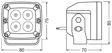 OSRAM Arbeitsscheinwerfer 11210444 LED. Light Bar Vx. Cube VX80-SP. Befestigungsmodus: Verschraubt. 12/200V. 20W. 6000k. 1300 lm.
Lampenart: LED, Nennspannung [V]: 12, 24, Nennleistung [W]: 20, erfüllt ECE-Norm: R10, Montageart: geschraubt 3.