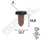 ROMIX Clip 11214889 Volkswagen, Audi, Sitz, Skoda, Länge: 16,8 mm, Durchmesser: 12,7 mm, Bohrungsgröße: 4 mm, braun, 10 Stcs/Pack 2.