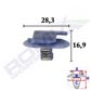 ROMIX Clamp 11214819 Chevrolet, Opel, length: 16.9mm, diameter: 28.3mm, blue, 5 pcs/pack
Cannot be taken back for quality assurance reasons! 2.