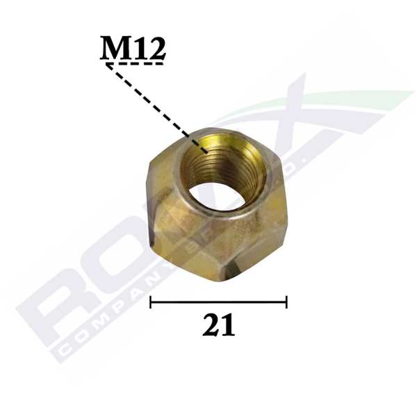 ROMIX Radmutter 11214913 Citroen, Hyundai, Kia, Mazda, Mitsubishi, Smart, Toyota, Volvo, Durchmesser: 21 mm, Schraubentyp: M12X1.5, Gold, 5 Stcs/Pack