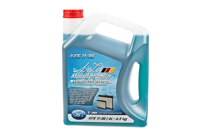 A.Z. MEISTERTEILE Antifreeze 11195254 35 C°. G11. ready-mixed. blue. 4.31kg. 4L
Cannot be taken back for quality assurance reasons! 1.