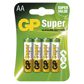 GP BATTERIES Batterie 124804 GP Item Super LR6 4BL, GP Super Alkaline AA 4PCS/Blister, Bleistift, AA, 1,5 V 3.