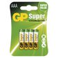 GP BATTERIES Batterie 124805 GP Item Super LR03 4BL, GP Super Alkaline Element AAA 4DB/Blister, Micro Ceruza AAA, 1,5 V 3.