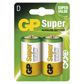 GP BATTERIES Batterie 11234506 GP Item Super LR20 2BL, GP Super Alkaline LRR20 (D) 2pcs/Blister, 1,5 V, Typ: LR20 (D Goliath), Abmessungen: 34,2 × 61,5 mm 3.