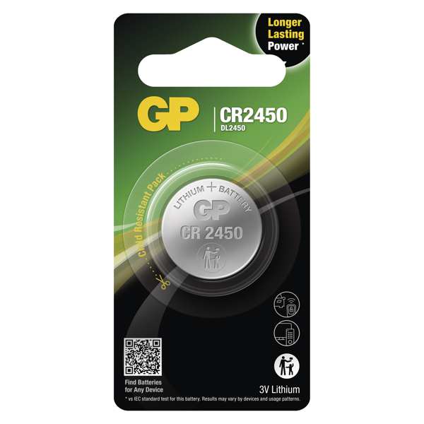 GP BATTERIES Batterie 11234533 GP -Taste Element CR2450 1BL, GP Lithium -Taste