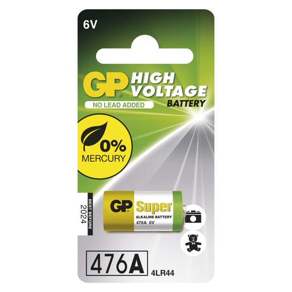 GP BATTERIES Batterie 11234519 GP Element Spec. 476AF 1BL, GP Special Alkaline Element 476A 1PCS/Blister, 6V, Abmessungen: 13,0 × 25,2 mm