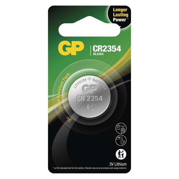 GP BATTERIES Batterie 11234531 GP -Taste Element CR2354 1BL, GP Lithium -Taste -Element CR2354 1PCS/Blister, 3V, Abmessungen: 23,0 × 5,4 mm