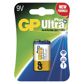 GP BATTERIES Batterie 11234516 GP -Element Ultra Plus 6LF22 1BL, GP Ultra Plus -Alkalbatterie 9V 1PCS/Blister, 9V, Typ: 6LF22 9 V (6LR61), Abmessungen: 26,5 × 17,5 × 48,5 mm 3.