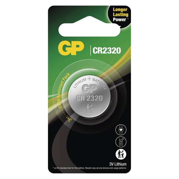 GP BATTERIES Batterie 11234528 GP -Taste Element CR2320 1BL, GP Lithium -Taste