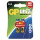 GP BATTERIES Batterie 11234512 GP -Element Ultra Plus LR03 2BL, GP Ultra Plus alkalisches Element AAA 2PCS/Blister, 1,5 V, Typ: LR03 (AAA Microkerus), Abmessungen: 10,5 × 44,5 mm 3.