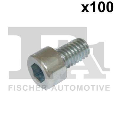 FA1 Nachrüstsatz, Klimaanlage 11236082 100pcs Pack, M6x10
Länge [mm]: 10, Gewindemaß: M6 x 1,0, DIN-Normen (Schrauben): DIN 912 (Zylinderschrauben, Innensechskant), Festigkeitsklasse: 8.8