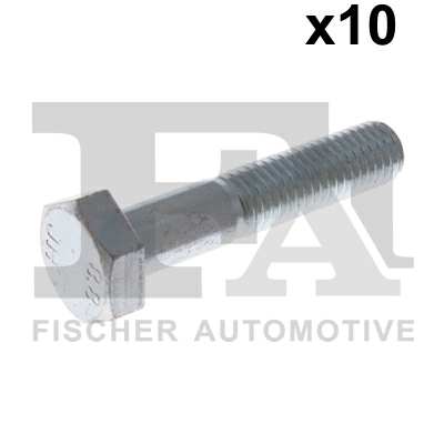 FA1 Nachrüstsatz, Klimaanlage 11235932 10pcs Pack, M10x50
Länge [mm]: 50, Gewindemaß: M10 x 1,5, DIN-Normen (Schrauben): DIN 931 (Sechskantschrauben mit Schaft), Festigkeitsklasse: 8.8