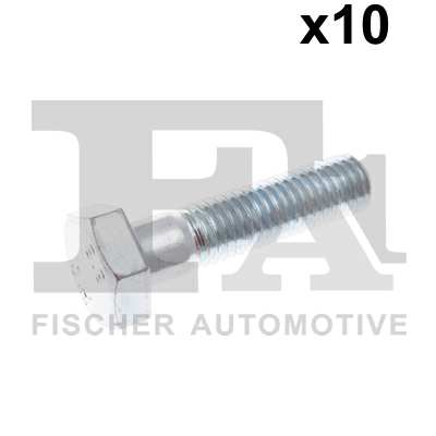 FA1 Nachrüstsatz, Klimaanlage 11235919 10pcs Pack, M10x40
Länge [mm]: 40, Gewindemaß: M10 x 1,5, DIN-Normen (Schrauben): DIN 931 (Sechskantschrauben mit Schaft), Festigkeitsklasse: 8.8
