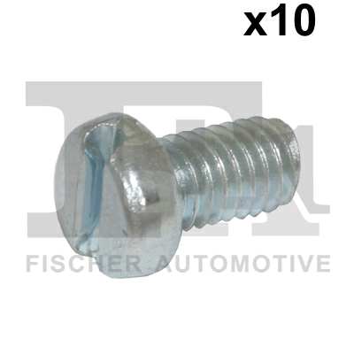 FA1 Nachrüstsatz, Klimaanlage 11236033 10pcs Pack, M6x1.0x10
Länge [mm]: 10, Gewindemaß: M6x1,0, DIN-Normen (Schrauben): DIN 84 (Zylinderschrauben mit Schlitz)