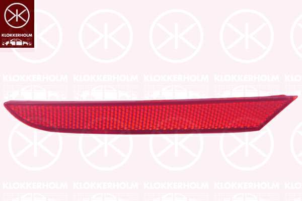 KLOKKERHOLM Rückstrahler 11238528 Einbauseite: hinten rechts, Farbe: rot