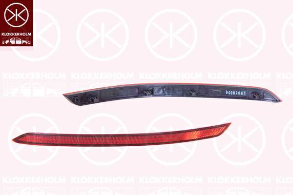 KLOKKERHOLM Rückstrahler 11238535 Einbauseite: hinten rechts