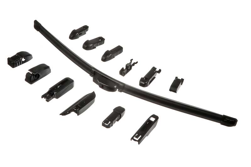 A.Z. MEISTERTEILE Wiper blades 11193029 525 mm. with 13 adapters. Flat
Length [mm]: 530, Length [in]: 21, Shape: Flat, Styling: with spoiler, Packing Type: Blister Pack