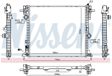 NISSENS Radiator 11243492 Cooling fins material: Aluminium, Core Depth [mm]: 26, Core Length [mm]: 580, Core Width [mm]: 523, Inlet O [mm]: 38,5, Outlet O [mm]: 38,5, Radiator type: Brazed cooling fins, Supplementary Article/Info 2: without cap, without expansion tank, Supplementary Article/Supplementary Info: with gaskets/seals, Water Tank Material (radiator): Plastic 2.