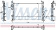 NISSENS Radiator 11243480 Cooling fins material: Aluminium, Core Depth [mm]: 22, Core Length [mm]: 620, Core Width [mm]: 366, Inlet O [mm]: 34,5, Outlet O [mm]: 34,5, Radiator type: Brazed cooling fins, Supplementary Article/Info 2: without cap, without expansion tank, Supplementary Article/Supplementary Info: with gaskets/seals, Water Tank Material (radiator): Plastic 2.
