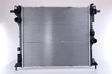 NISSENS Radiator 11243492 Cooling fins material: Aluminium, Core Depth [mm]: 26, Core Length [mm]: 580, Core Width [mm]: 523, Inlet O [mm]: 38,5, Outlet O [mm]: 38,5, Radiator type: Brazed cooling fins, Supplementary Article/Info 2: without cap, without expansion tank, Supplementary Article/Supplementary Info: with gaskets/seals, Water Tank Material (radiator): Plastic 1.