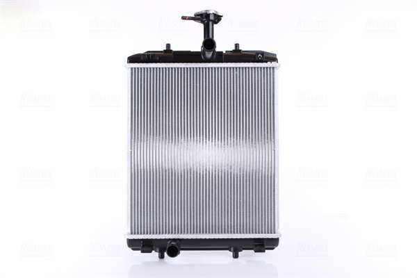 NISSENS Radiator 11243470 Cooling fins material: Aluminium, Core Depth [mm]: 26, Core Length [mm]: 375, Core Width [mm]: 327, Inlet O [mm]: 28,5, Outlet O [mm]: 28,5, Radiator type: Brazed cooling fins, Supplementary Article/Info 2: without expansion tank, Supplementary Article/Supplementary Info: without gasket/seal, Water Tank Material (radiator): Plastic 1.