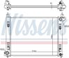 NISSENS Radiator 11243497 Cooling fins material: Aluminium, Core Depth [mm]: 16, Core Length [mm]: 508, Core Width [mm]: 404, Inlet O [mm]: 35,5, Outlet O [mm]: 35,5, Radiator type: Brazed cooling fins, Supplementary Article/Info 2: without cap, without expansion tank, Supplementary Article/Supplementary Info: with gaskets/seals, Water Tank Material (radiator): Plastic 5.