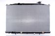NISSENS Radiator 11243499 Cooling fins material: Aluminium, Core Depth [mm]: 16, Core Length [mm]: 450, Core Width [mm]: 768, Inlet O [mm]: 33, Outlet O [mm]: 33, Radiator type: Brazed cooling fins, Supplementary Article/Info 2: without expansion tank, Supplementary Article/Supplementary Info: with oil cooler, with gaskets/seals, Water Tank Material (radiator): Plastic 1.