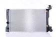 NISSENS Radiator 11243503 Cooling fins material: Aluminium, Core Depth [mm]: 16, Core Length [mm]: 600, Core Width [mm]: 378, Inlet O [mm]: 34, Outlet O [mm]: 34, Radiator type: Brazed cooling fins, Supplementary Article/Info 2: without expansion tank, Supplementary Article/Supplementary Info: without gasket/seal, Water Tank Material (radiator): Plastic 1.